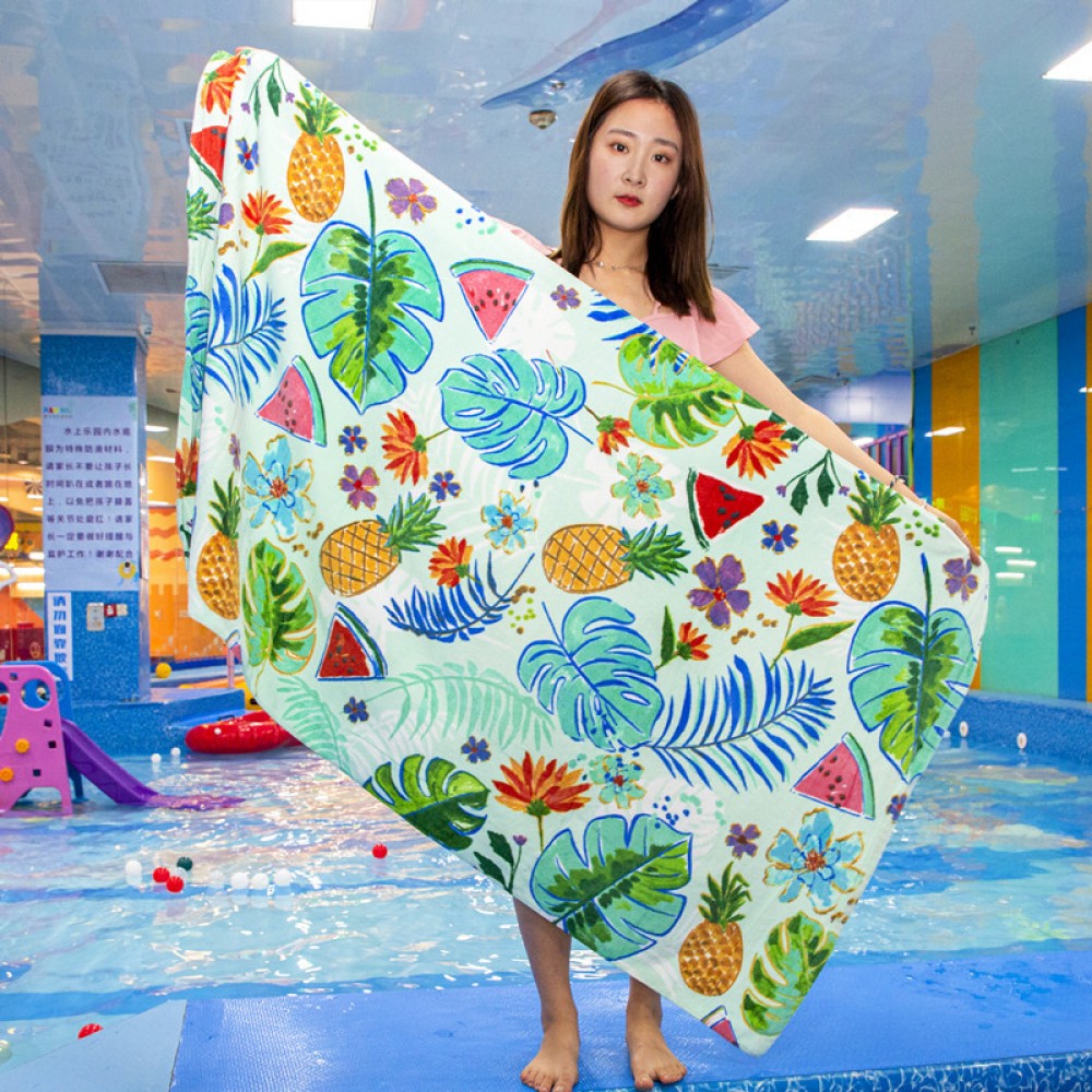 Bath towel wind class A formaldehyde-free active printing soft plus Daquan cotton bath beach towel 160 * 80