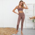 ! Hot-selling new seamless knitted buttocks yoga suit sports fitness suit vest suit female