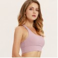 ! Nylon imitation cotton sports bra female fitness running underwear sexy beautiful back shockproof quick dry yoga bra