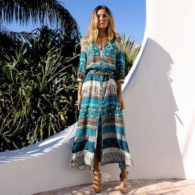 Women's Hot Sale Bohemian Print New Dress Beach Skirt