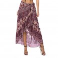 Hot sale bohemian seaside new printed split skirt skirt