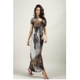 Women's summer new beach skirt bohemian dress plus size ice silk dress hot sale