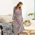 Autumn and winter new products new printed long-sleeved dress