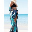 Large size women's hot models, summer vacation style, chiffon cardigan, long section new