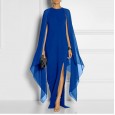 Spring new women's chiffon dress fashion queen fan dress