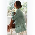 Autumn and winter new pink small suit jacket women's jacket two buckle long sleeves