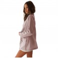 Autumn and winter new pink small suit jacket women's jacket two buckle long sleeves