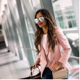 Autumn and winter warm thick V-neck long-sleeved multi-color classic small suit women's jacket