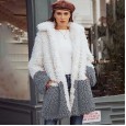 Street style handsome fashion atmosphere shawl cardigan plush coat