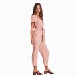 Fashionable women's spring and summer new products hot single-breasted wild nine-point jumpsuit