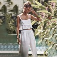 Spring and summer women's sexy solid color sleeveless suspenders exposed navel trousers pants suit