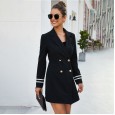 Double-breasted women's coats in autumn and winter