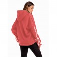 Spring and autumn new bat sleeve pocket plus velvet thick hooded hooded sweater women's jacket