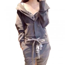 Hot sale spring women's new casual women's sportswear hooded sweater three-piece suit
