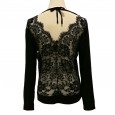 Hot sale women lace stitching lace top T-shirt