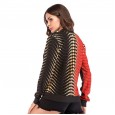 Women's Jacket Jacket Women's Gradient Long Sleeve Zipper Cardigan Jacket Baseball Uniform