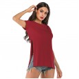 Xiaxin casual solid color t-shirt women's short-sleeved loose bottoming shirt