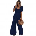 Women's casual fashion wide leg jumpsuit tide