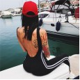 Women's sexy backless tights women's jumpsuit tide
