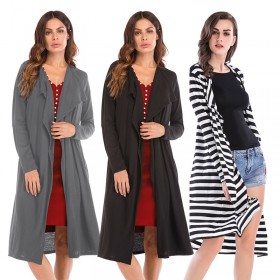 Spring women's body slimming irregular long-sleeved long-sleeved cardigan jacket women