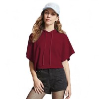 Summer women's casual loose hooded sweater women's new hooded short-sleeved t-shirt