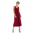 Summer new V-neck waist casual nine-point pants chiffon jumpsuit female wide legs