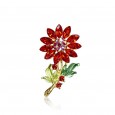 Trendy Colorful Rhinestone Flower Brooch Sweet Clothes Accessories Gift for Women - Purple 