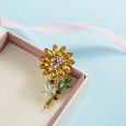 Trendy Colorful Rhinestone Flower Brooch Sweet Clothes Accessories Gift for Women - Purple 
