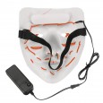 Halloween 4-Modes LED Light El Wire Mask Up Funny Mask The Purge Election Year Great Cosplay Mask -  Red 