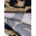 Leopard Snake Print Straps Sleeveless Casual Bodycon Dress - Brown L 