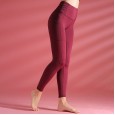 New high waist tight yoga pants mesh splicing fold sports tights women