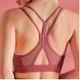 Sports bra breathable shockproof mesh splicing thin belt beautiful back fitness underwear gather yoga vest