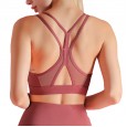 Sports bra breathable shockproof mesh splicing thin belt beautiful back fitness underwear gather yoga vest