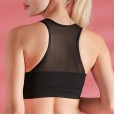 New sports mesh splicing sports underwear beautiful back running gathered gathered mesh breathable sports bra