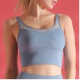 Mesh splicing sports bra beauty back fitness clothes shock-proof sports vest yoga clothes