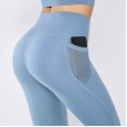 New mesh splicing nylon high waist hip hip sports tight trousers yoga sports pants women