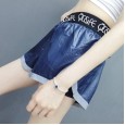 Anti-glare sports shorts women loose thin section yoga fitness running outside wearing quick-drying fake two boxing shorts women