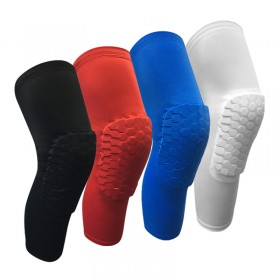 Basketball PRO Protective Sports Honeycomb Anti-collision Counter Lengthen Knee Pads Calf High Elastic Quick Dry Polyester 1079