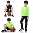 Children's clothing boys and girls tight PRO sports fitness training running long-sleeved clothes stretch quick-drying shorts trousers