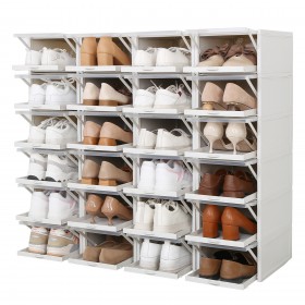 Drawer shoe box plastic transparent shoe cabinet finishing can be stacked with clamshell drawer shoe storage box