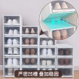 Drawer shoe box plastic transparent shoe cabinet finishing can be stacked with clamshell drawer shoe storage box
