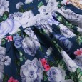 Lapel fur ball sleeveless flower print girl skirt solid color wool ball lace shorts two-piece