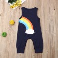 Summer new baby rainbow baby jumpsuit