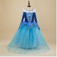 Children's wear girls dress cosplay princess frozen mesh gown