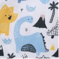 New autumn long-sleeved cartoon men and women baby jumpsuit dinosaur print baby round neck robe robe