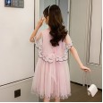 Girls' dresses, summer dresses, children's super fairy, elegant net skirts, big children's princess dresses
