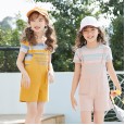 Summer children's short-sleeved suits girls suits summer style fashionable 7-9 years old girls overalls