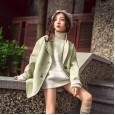 Girls' double-sided wool coat children's jacket