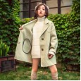 Girls' double-sided wool coat children's jacket