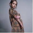 Girls' round neck plaid skirt shoulder drawstring children's A-line skirt in summer, big children's parent-child dress skirt